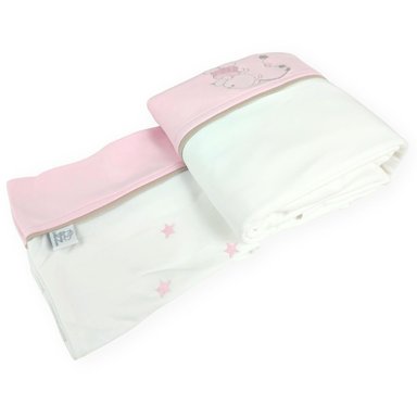 SET SÁBANAS BABY MERINOS ALGODÓN MULTICOLOR BORDADOS 130 X 70 CM NIÑA OSITA PESCADORA BDR