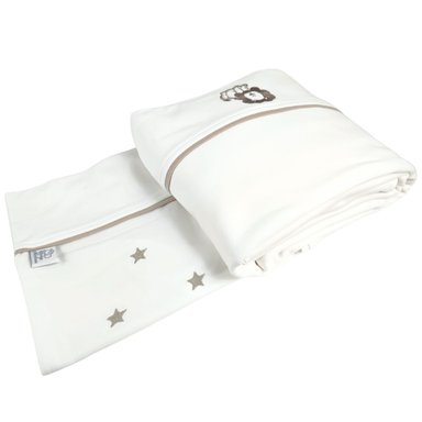 SET DE SABANAS ALGODÓN CAMA CUNA 1PZ O 1.5PZ NIÑO - EL LEON- BDB