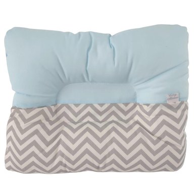 ALMOHADA BABY MERINOS BEBE ANTI-CABEZA PLANA MAR 26 X 32CM ALGODÓN CELESTE