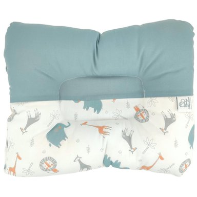 ALMOHADA BABY MERINOS BEBE ANTICABEZA PLANA SAFARI 26 X 32CM ALGODÓN CEMENTO