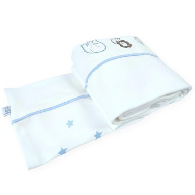 SET SÁBANAS BABY MERINOS ALGODÓN MULTICOLOR 130 X 70 CM NIÑO SAFARI BIG BCB