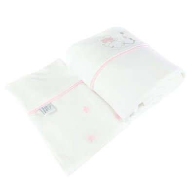 SET DE SÁBANAS BEBE ALGODÓN CUNA NIÑA - OSITA PESCADORA - BRB