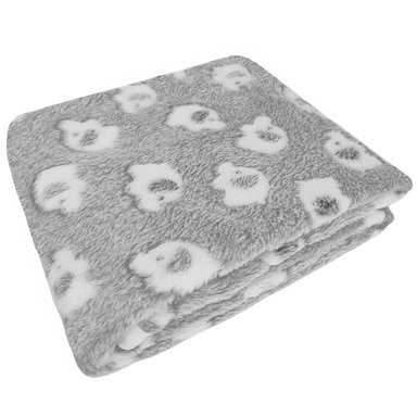 MANTA FELPA BEBÉ - ELEFANTES - PLOMO