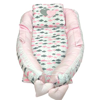 NIDO COLECHO EXPANDIBLE JUMBO NUBES - ROSADO