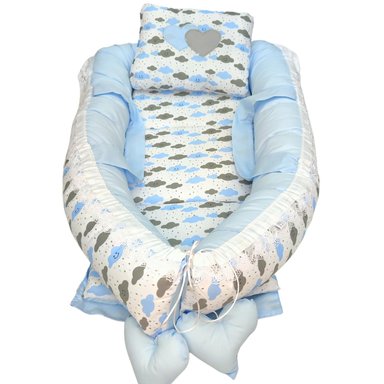 NIDO COLECHO EXPANDIBLE JUMBO NUBES - CELESTE