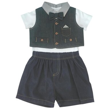 CONJUNTO AZUL NOCHE BEBÉ MICHI SHORT