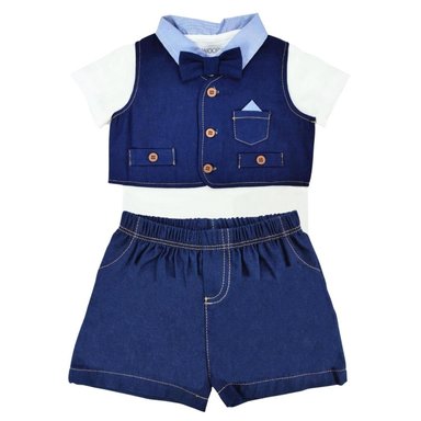 CONJUNTO AZUL BEBÉ MICHI SHORT