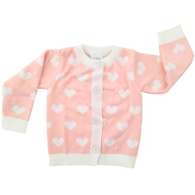 CHOMPA BEBE HILO - CORAZONES - MELON