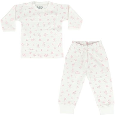 PIJAMA ALGODÓN BEBÉ NIÑA MULTICOLOR CABALLITO Y PATITO