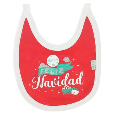 BABERO NAVIDEÑO - FELIZ NAVIDAD - ALGODÓN