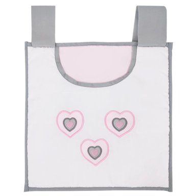 ORGANIZADOR CUNA BABY MERINOS CORAZONES ROSADO