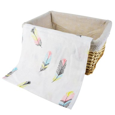 MANTA BABY MERINOS BAMBÚ MULTICOLOR MUSELINA LAS PLUMAS