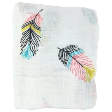MANTA BABY MERINOS BAMBÚ MULTICOLOR MUSELINA LAS PLUMAS - 3