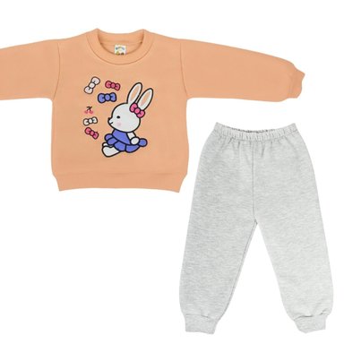 CONJUNTO FRANELA REACTIVA - 2 PIEZAS - CONEJITA - MELON