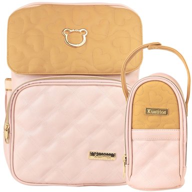 MOCHILA PAÑALERA OSO - ROSADO - 1