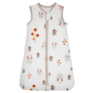 SACO DE DORMIR FINO - ALGODÓN - OSO PLOMO TAMAÑO 6 A 9 MESES