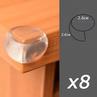 PROTECTOR DE ESQUINAS BEBES PARA MUEBLES TRANSPARENTE 8X