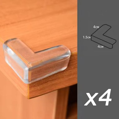 PROTECTOR DE ESQUINAS BEBES PARA MUEBLES FORMA DE L - 4X