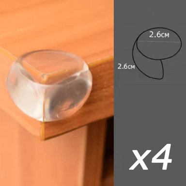 PROTECTOR DE ESQUINAS BEBES PARA MUEBLES TRANSPARENTE 4X