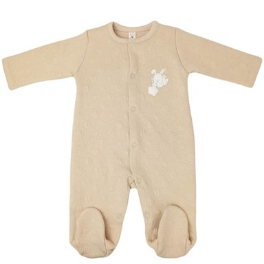 ENTERIZO BEBÉ JACQUARD BEIGE - S2355