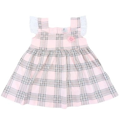 VESTIDO ESCOCÉS BEBÉ ROSADO