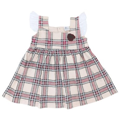 VESTIDO ESCOCÉS BEBÉ ROJO OSCURO