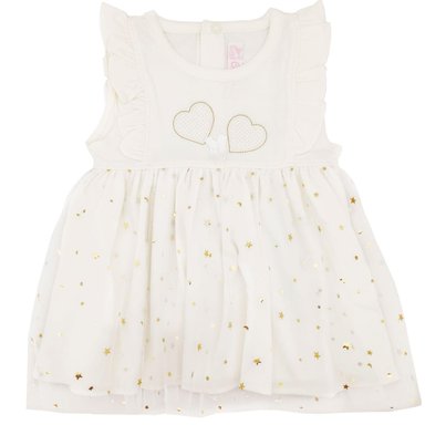 VESTIDO CORAZONES - CREMA