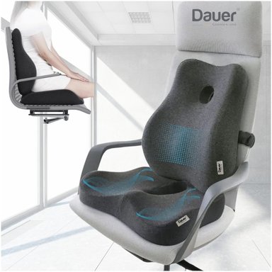 DUO 3D COJÍNES ASIENTO Y COJIN RESPALDAR LUMBAR VISCOELÁSTICO ESPACIAL 2 EN 1