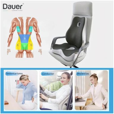 DUO 3D COJÍNES ASIENTO Y COJIN RESPALDAR LUMBAR VISCOELÁSTICO ESPACIAL 2 EN 1 - 2