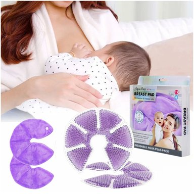 ALMOHADILLAS DE GEL PARA LACTANCIA EFECTO FRÍO Y CALOR X2 UNIDADES