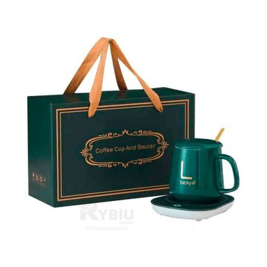 SET VERDE DE CALENTADOR CON TAZA PARA BEBIDAS