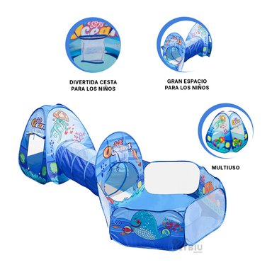 CARPA RYBIU 2 PERSONAS MG-16335 AZUL DE 3 PIEZAS PARA AVENTURAS DE CAMPO - 3