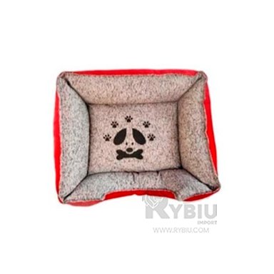 CAMA PERROS DE COLOR ROJO EN TALLA S + PAPEL DE REGALO RYBIU - 4