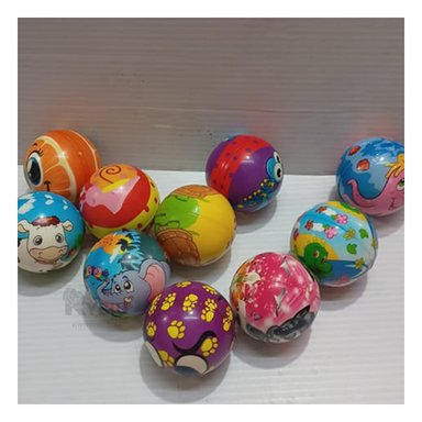 SET PELOTAS RYBIU A-68 MULTICOLOR ANTIESTRES 12 UNIDADES ANIMALES