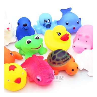 SET DE ANIMALITOS PARA BAÑO LATEX MIXTO