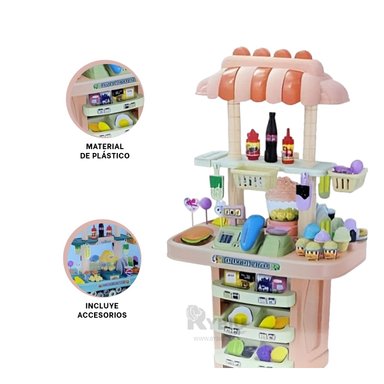 JUGUETE SET DE COCINA PARA NIÑAS CON ACCESORIOS BEIGE - 3