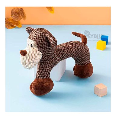 PELUCHE PERROS RYBIU MASTICABLE SONIDO MONO MARRON