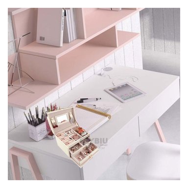 JOYERO RYBIU BLANCO DE 3 NIVELES ESPACIOSO CON COMPARTIMENTOS