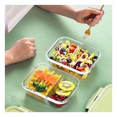 TAPER PRACTICO CON 2 DIVISIONES RYBIU CO29558 VERDE UTIL CON TAPA