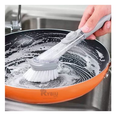 DISPENSADOR JABON RYBIU CO29557 GRIS CEPILLO DISPERSOR DETERGENTE PLOMO + PAPEL REGALO