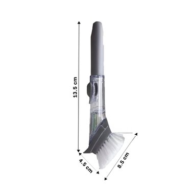 ESCOBILLA DISPENSADORA DE JABON LIQUIDO COLOR PLOMO PARA COCINA - 4