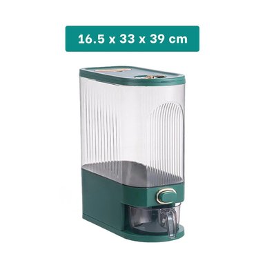 DISPENSADOR RYBIU CO29815 VERDE EN FORMA BARRIL ARROZ Y CEREAL - 4