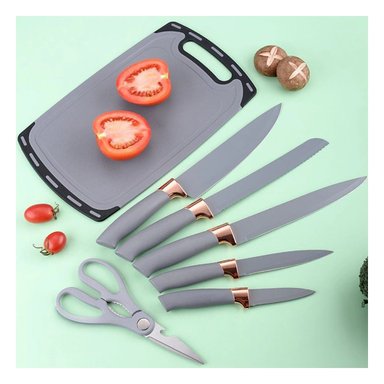 SET UTENSILIOS RYBIU CO29818 GRIS OSCURO COCINA PLOMO + PAPEL REGALO - 2