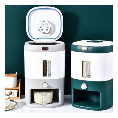 DISPENSADOR RYBIU CO29825 GRIS OSCURO ARROZ Y CEREALES 10 KG