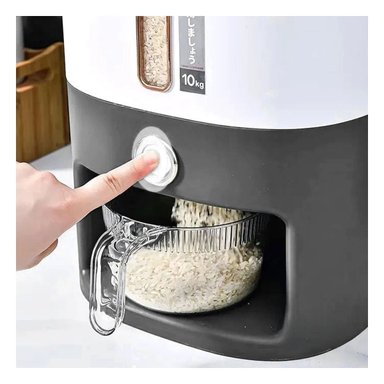 DISPENSADOR RYBIU CO29825 GRIS OSCURO ARROZ Y CEREALES 10 KG - 2