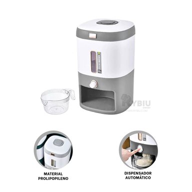 DISPENSADOR RYBIU CO29825 GRIS OSCURO ARROZ Y CEREALES 10 KG - 6