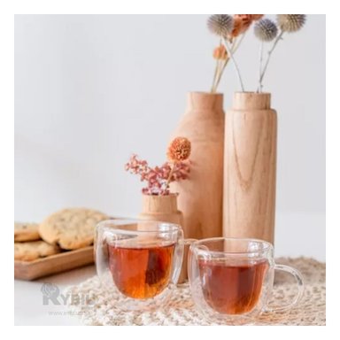 TAZA RYBIU DE CAPA DUAL DE 250 ML TRANSPARENTE 254