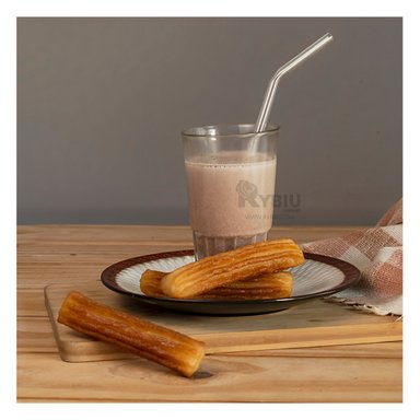 CAÑITA RYBIU 574 TRANSPARENTE SORBETE DISEÑO REDONDEADO VIDRIO