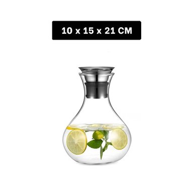 JARRA RYBIU 212 TRANSPARENTE ELEGANTE MATERIAL VIDRIO FUJI 1600 ML - 4