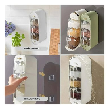 ESTANTE DE CONDIMENTOS EMPOTRABLE COLOR BLANCO PARA COCINA ORDENADA - 5